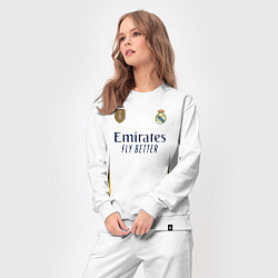 Костюм хлопковый женский Лука Модрич ФК Реал Мадрид форма 2324 домашняя, цвет: белый — фото 2