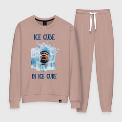 Костюм хлопковый женский Ice Cube in ice cube, цвет: пыльно-розовый