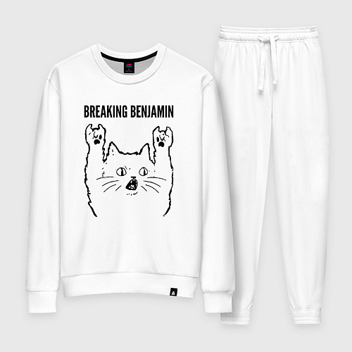 Женский костюм Breaking Benjamin - rock cat / Белый – фото 1