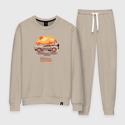 Костюм хлопковый женский Back to the future sun, цвет: миндальный