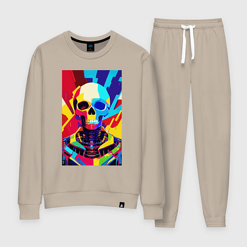 Женский костюм Pop art skull / Миндальный – фото 1