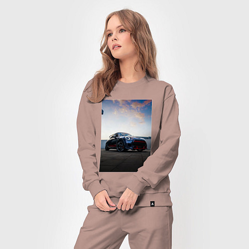 Женский костюм Авто на фоне неба / Пыльно-розовый – фото 3