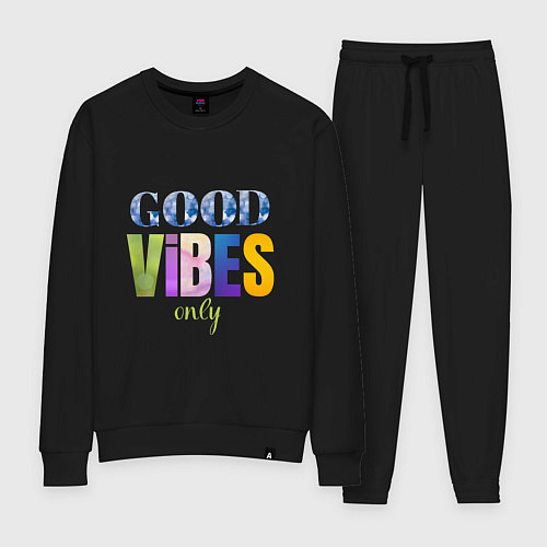 Женский костюм  Good vibes only / Черный – фото 1