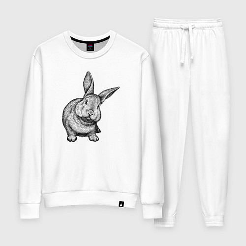 Женский костюм Кролик любопытный / Белый – фото 1