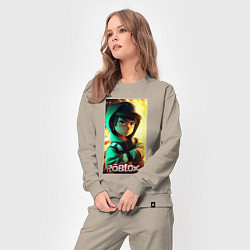 Костюм хлопковый женский Персонаж Роблокс, цвет: миндальный — фото 2