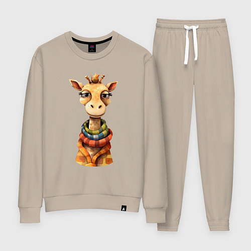 Женский костюм Весёлый осенний жираф / Миндальный – фото 1