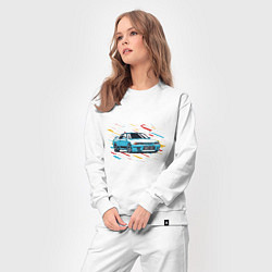 Костюм хлопковый женский Nissan Skyline R32 GTR, цвет: белый — фото 2