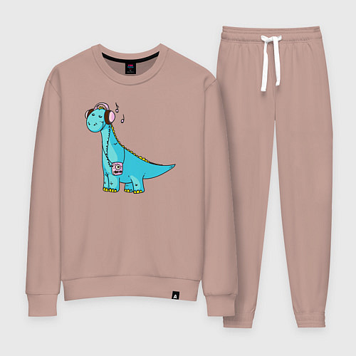 Женский костюм Music dino / Пыльно-розовый – фото 1