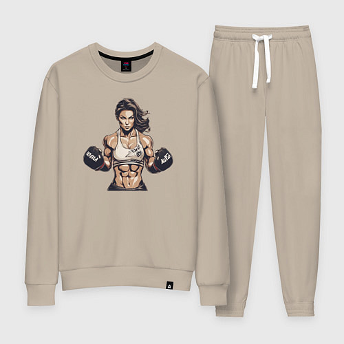 Женский костюм Женский бокс / Миндальный – фото 1