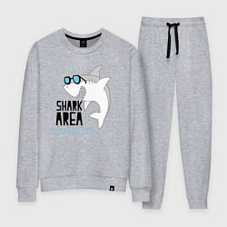 Костюм хлопковый женский Зона акул, цвет: меланж