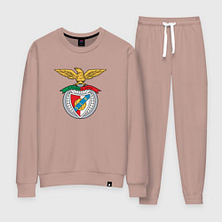 Костюм хлопковый женский Benfica club, цвет: пыльно-розовый