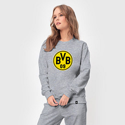 Костюм хлопковый женский Borussia fc sport, цвет: меланж — фото 2