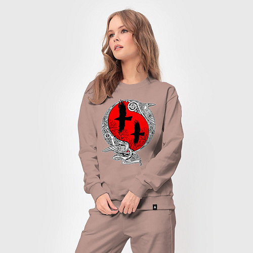 Женский костюм Вороны Одина - кельтский узор / Пыльно-розовый – фото 3