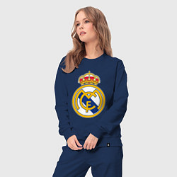 Костюм хлопковый женский Real madrid fc sport, цвет: тёмно-синий — фото 2