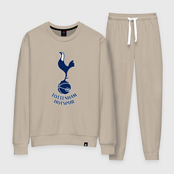 Костюм хлопковый женский Tottenham Hotspur fc sport, цвет: миндальный