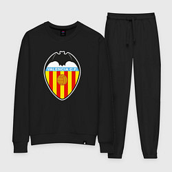 Костюм хлопковый женский Valencia fc sport, цвет: черный