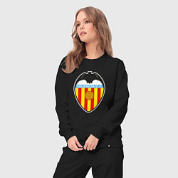 Костюм хлопковый женский Valencia fc sport, цвет: черный — фото 2