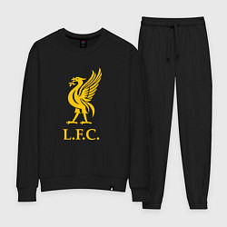 Костюм хлопковый женский Liverpool sport fc, цвет: черный