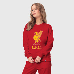 Костюм хлопковый женский Liverpool sport fc, цвет: красный — фото 2