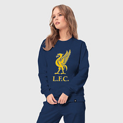 Костюм хлопковый женский Liverpool sport fc, цвет: тёмно-синий — фото 2