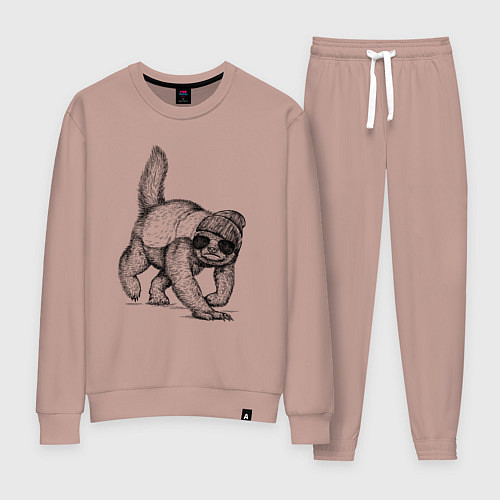 Женский костюм Медоед на стиле / Пыльно-розовый – фото 1