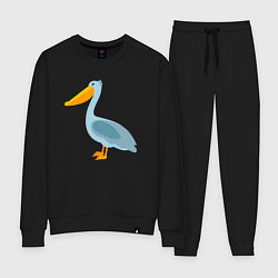 Костюм хлопковый женский Пеликан, цвет: черный