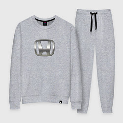 Костюм хлопковый женский Honda sport auto silver, цвет: меланж
