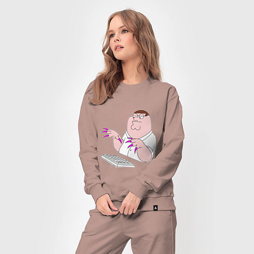 Женский костюм Питер Гриффен с длинными ногтями / Пыльно-розовый – фото 3