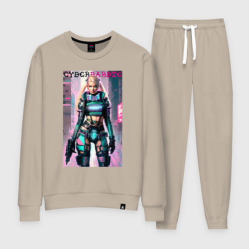 Женский костюм Cyber Barbie - fantasy - neural network / Миндальный – фото 1