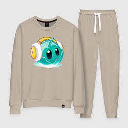 Женский костюм Салат Айсберг в наушниках