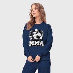 Костюм хлопковый женский Mixed martial arts, цвет: тёмно-синий — фото 2