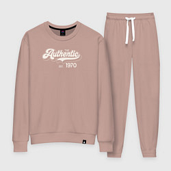 Костюм хлопковый женский Authentic 1970, цвет: пыльно-розовый
