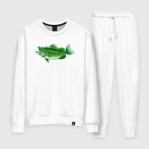 Женский костюм Зелёная рыбка / Белый – фото 1