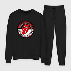 Костюм хлопковый женский Rolling Stones established 1962, цвет: черный