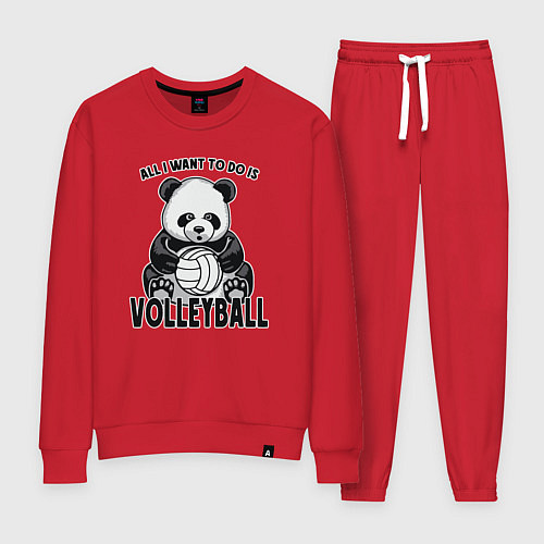 Женский костюм Panda volleyball / Красный – фото 1