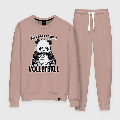 Женский костюм Panda volleyball / Пыльно-розовый – фото 1