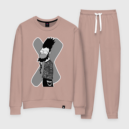 Женский костюм Static x - Homer Simpson / Пыльно-розовый – фото 1