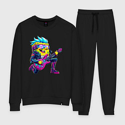 Женский костюм Губка Боб - рок гитарист - нейросеть