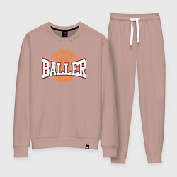 Костюм хлопковый женский Baller style, цвет: пыльно-розовый