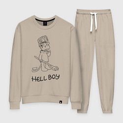 Костюм хлопковый женский Bart hellboy Lill Peep, цвет: миндальный