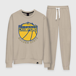 Костюм хлопковый женский Champions Golden State, цвет: миндальный