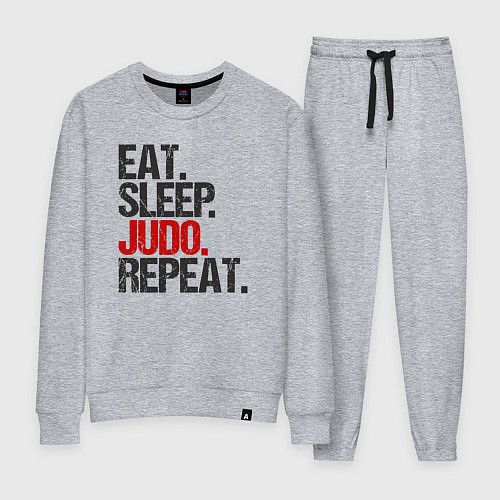 Женский костюм Eat sleep judo repeat / Меланж – фото 1