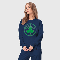 Костюм хлопковый женский Boston Celtics clover, цвет: тёмно-синий — фото 2