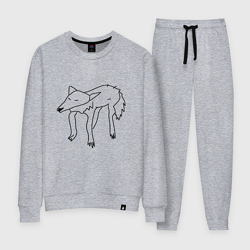 Женский костюм Забавный волк / Меланж – фото 1