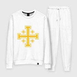 Костюм хлопковый женский Крест рыцарей Иерусалима и Эдессы, цвет: белый