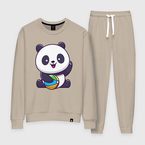 Женский костюм Панда с мячиком / Миндальный – фото 1