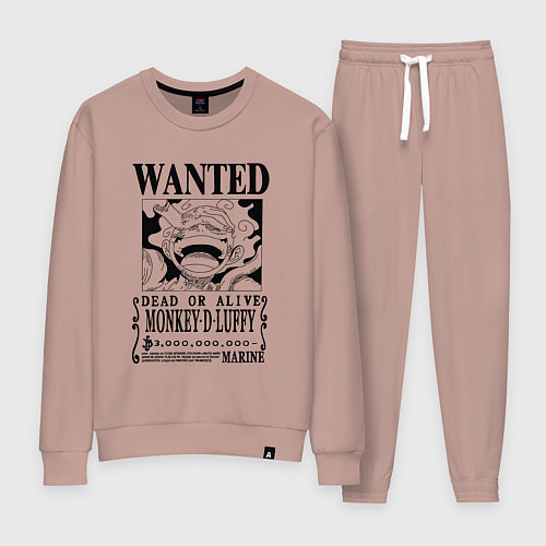Женский костюм Листовка Луффи 5 гир йонко One Piece / Пыльно-розовый – фото 1