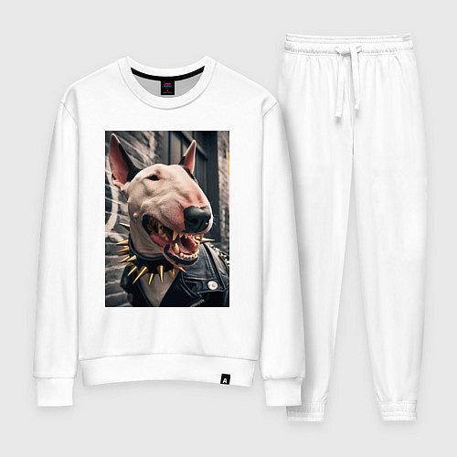 Женский костюм Свирепый бультерьер / Белый – фото 1