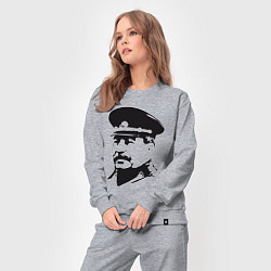Костюм хлопковый женский Сталин в фуражке, цвет: меланж — фото 2