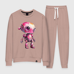 Костюм хлопковый женский Робот киберпанк, цвет: пыльно-розовый